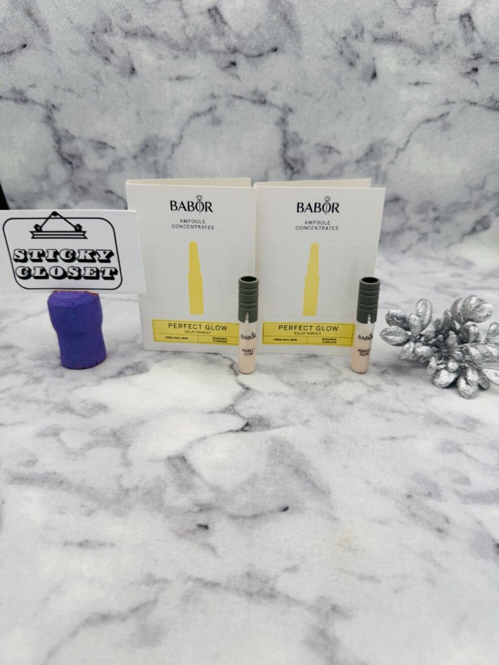 Babor Skincare Gift Set,Ampoule Concentrate Perfect Glow Tired Dull Skin-2pc-NEW